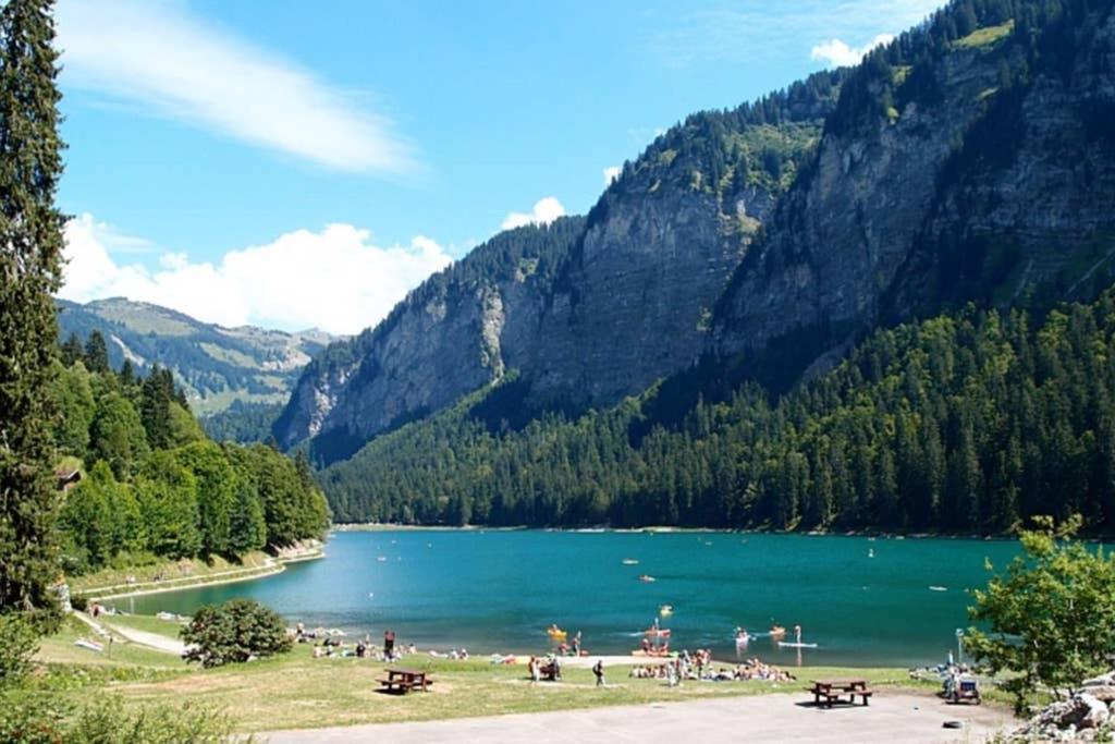 L'Enchalpe, Grand Et Lumineux Studio Avec Coin Montagne 5 Personnes, 60M Des Pistes, Piscine Couverte, Wifi, Grand Balcon Expo Est, Draps Non Compris Saint-Jean-dʼAulps 외부 사진